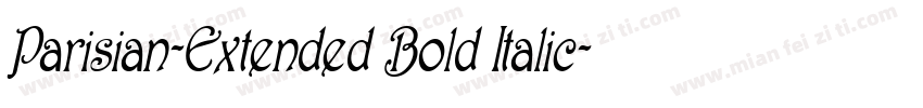 Parisian-Extended Bold Italic字体转换